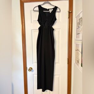 Adrianna Papell Black Backless Dress